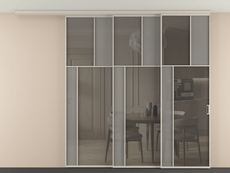 Перегородка Mosaic вдоль стены телескопик синхро 3