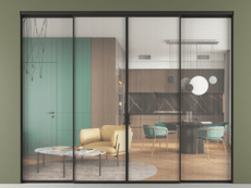 Перегородка Formato внутри проёма 4 створки