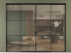 Перегородка Formato внутри проёма 4 створки