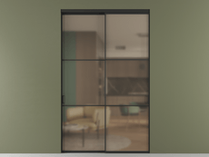 Перегородка Formato внутри проёма 2 створки