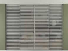 Перегородка Formato внутри проёма четырёхстворчатая со скрытым креплением в потолок