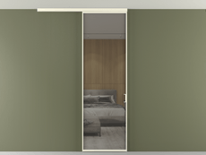 Перегородка Formato вдоль стены на потолок 1 створка