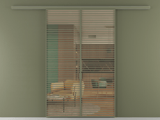 Перегородка Formato вдоль стены 2 створки