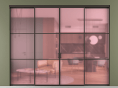 Перегородка Формато внутри проёма 4 створки