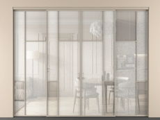 Перегородка Mosaic внутри проёма четырёхстворчатая