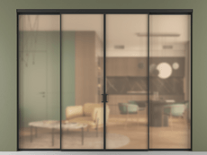 Перегородка Formato внутри проёма 4 створки