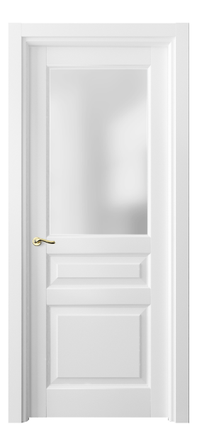 Дверь межкомнатная 0710 МБЛ САТ. Цвет Матовый белоснежный. Материал Гладкая эмаль. Коллекция Лигнум. Картинка.