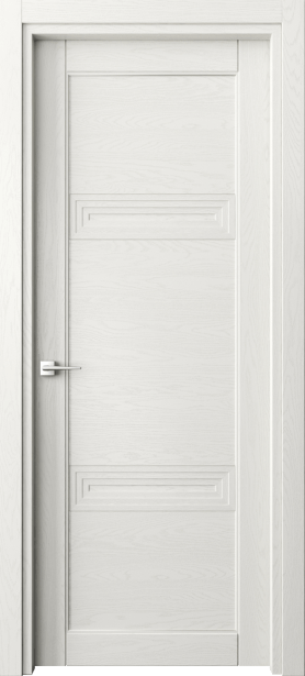 Дверь межкомнатная 6111 ДБЖ. Цвет Дуб жемчуг. Материал Массив дуба эмаль. Коллекция Эго. Картинка.