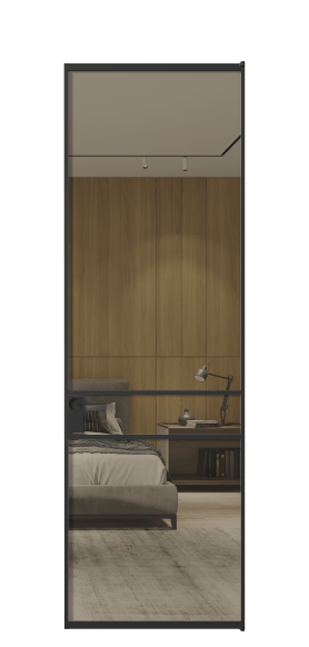 Дверь межкомнатная АЛПЛ040.02 Stopsol Bronze ЧЕР. Цвет Алюминий Черный. Материал Алюминий. Коллекция Формато. Картинка.